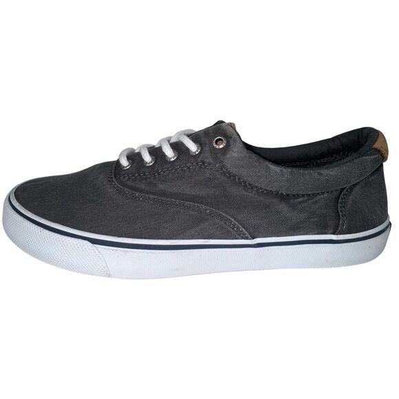 Sperry Stiper II CVO Sneaker Mens Size 13 Gray Canvas Top-Sider Salt Wash New - Picture 3 of 9